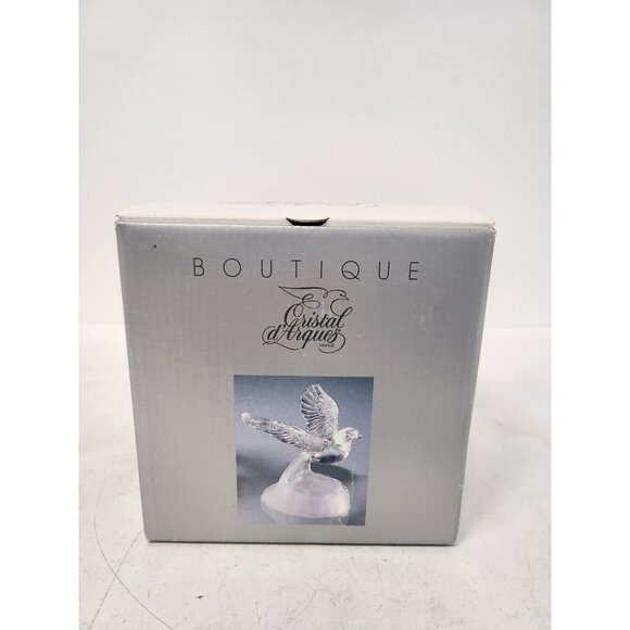 VTG 1993 Cristal D' Arques France Lead Crystal Cut Glass Flying Bird Figurine - Picture 2 of 13